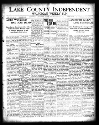 Lake County Independent and Waukegan Weekly Sun, 13 Dec 1912