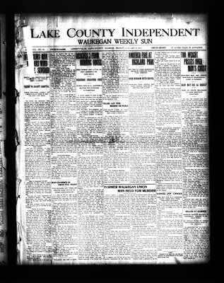 Lake County Independent and Waukegan Weekly Sun, 3 Jan 1913