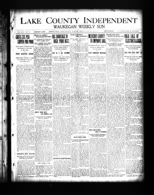 Lake County Independent and Waukegan Weekly Sun, 10 Jan 1913