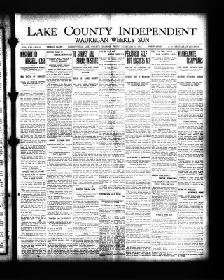 Lake County Independent and Waukegan Weekly Sun, 14 Feb 1913