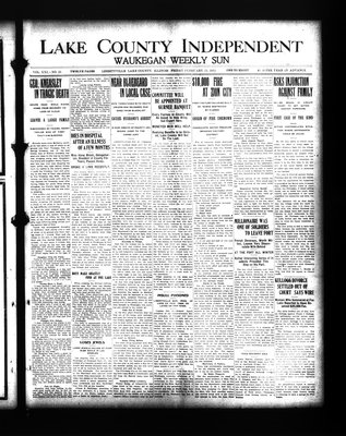 Lake County Independent and Waukegan Weekly Sun, 21 Feb 1913