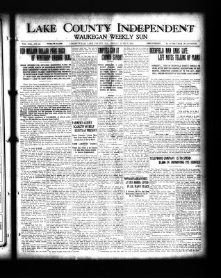 Lake County Independent and Waukegan Weekly Sun, 27 Jun 1913