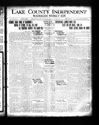 Lake County Independent and Waukegan Weekly Sun, 8 Aug 1913