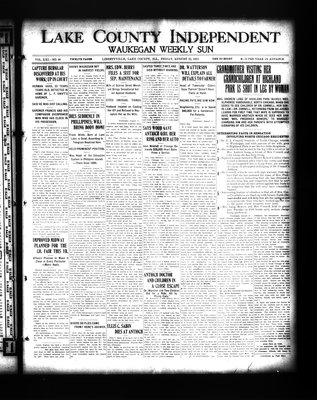 Lake County Independent and Waukegan Weekly Sun, 22 Aug 1913