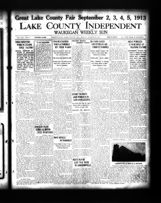 Lake County Independent and Waukegan Weekly Sun, 29 Aug 1913