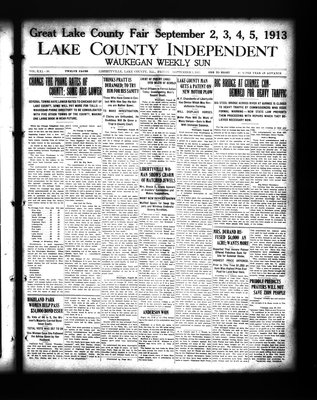 Lake County Independent and Waukegan Weekly Sun, 5 Sep 1913