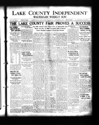 Lake County Independent and Waukegan Weekly Sun, 12 Sep 1913