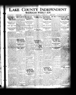 Lake County Independent and Waukegan Weekly Sun, 3 Oct 1913