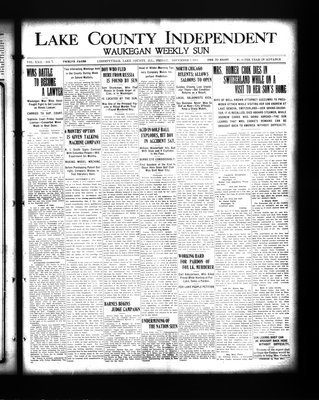 Lake County Independent and Waukegan Weekly Sun, 7 Nov 1913