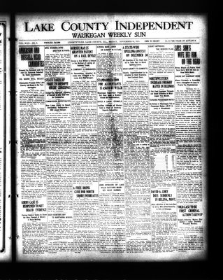 Lake County Independent and Waukegan Weekly Sun, 14 Nov 1913