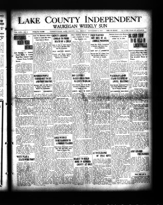 Lake County Independent and Waukegan Weekly Sun, 21 Nov 1913