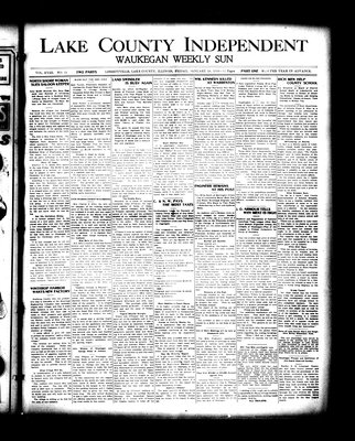 Lake County Independent and Waukegan Weekly Sun, 28 Jan 1910