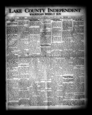 Lake County Independent and Waukegan Weekly Sun, 4 Feb 1910