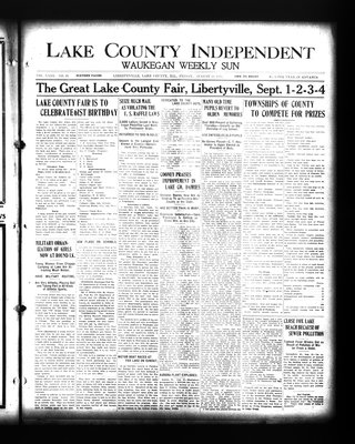 Lake County Independent and Waukegan Weekly Sun, 28 Aug 1914