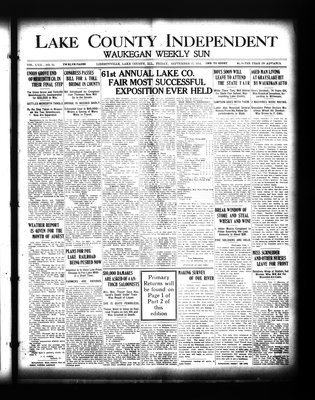 Lake County Independent and Waukegan Weekly Sun, 11 Sep 1914