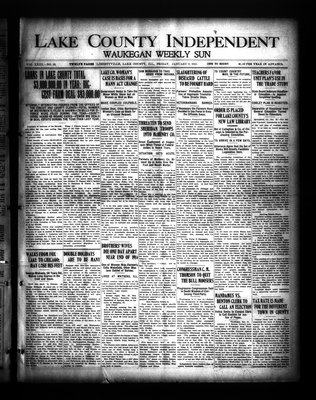 Lake County Independent and Waukegan Weekly Sun, 8 Jan 1915