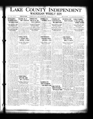 Lake County Independent and Waukegan Weekly Sun, 21 May 1915