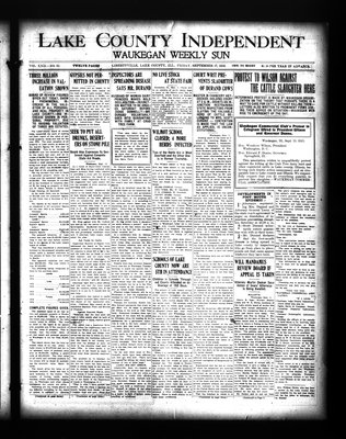 Lake County Independent and Waukegan Weekly Sun, 17 Sep 1915