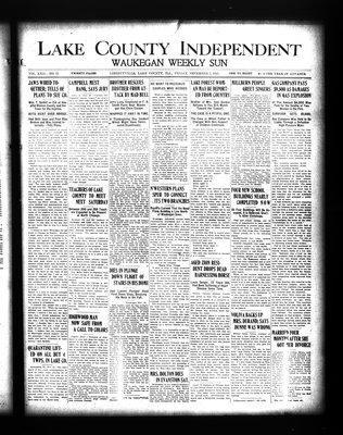 Lake County Independent and Waukegan Weekly Sun, 3 Dec 1915