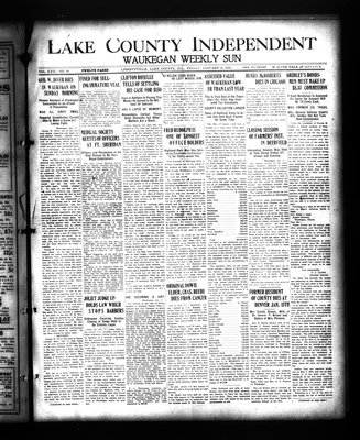 Lake County Independent and Waukegan Weekly Sun, 21 Jan 1916