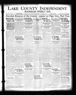 Lake County Independent and Waukegan Weekly Sun, 7 Apr 1916