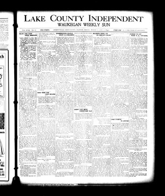 Lake County Independent and Waukegan Weekly Sun, 11 Mar 1910