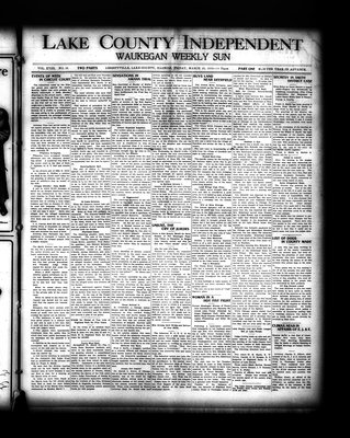 Lake County Independent and Waukegan Weekly Sun, 18 Mar 1910