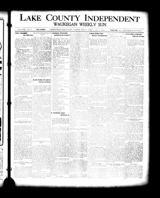 Lake County Independent and Waukegan Weekly Sun, 8 Apr 1910