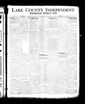 Lake County Independent and Waukegan Weekly Sun, 29 Apr 1910