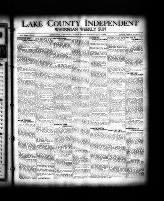 Lake County Independent and Waukegan Weekly Sun, 26 Aug 1910