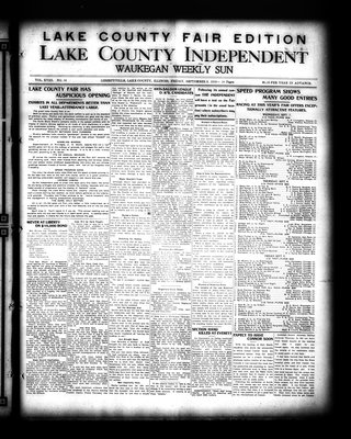 Lake County Independent and Waukegan Weekly Sun, 9 Sep 1910