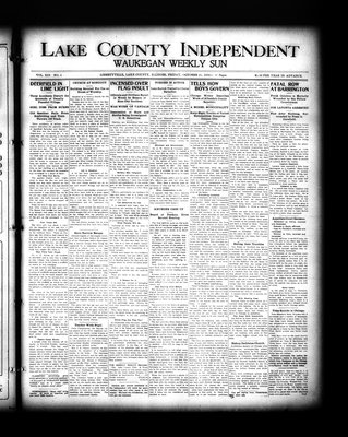 Lake County Independent and Waukegan Weekly Sun, 21 Oct 1910