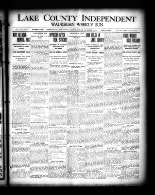 Lake County Independent and Waukegan Weekly Sun, 2 Dec 1910