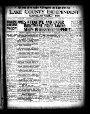 Lake County Independent and Waukegan Weekly Sun, 30 Dec 1910