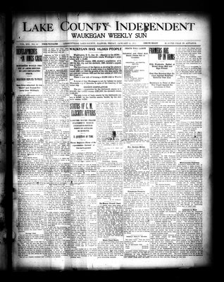 Lake County Independent and Waukegan Weekly Sun, 13 Jan 1911