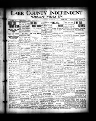 Lake County Independent and Waukegan Weekly Sun, 3 Feb 1911