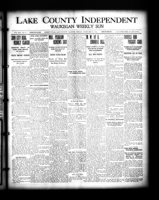 Lake County Independent and Waukegan Weekly Sun, 17 Feb 1911