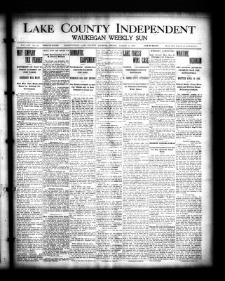 Lake County Independent and Waukegan Weekly Sun, 3 Mar 1911