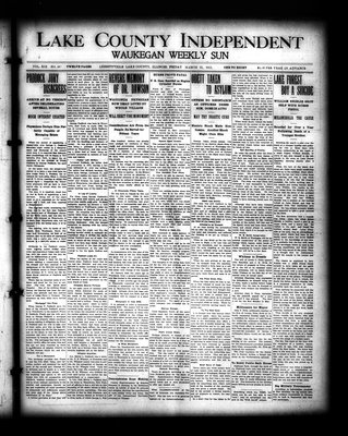 Lake County Independent and Waukegan Weekly Sun, 31 Mar 1911