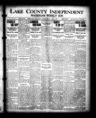 Lake County Independent and Waukegan Weekly Sun, 7 Apr 1911