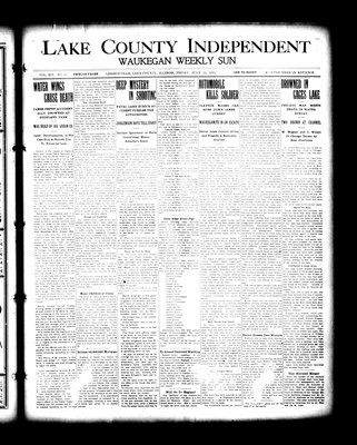 Lake County Independent and Waukegan Weekly Sun, 14 Jul 1911