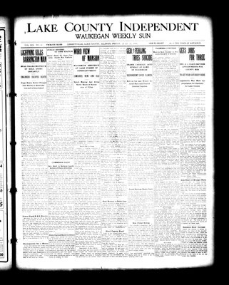 Lake County Independent and Waukegan Weekly Sun, 21 Jul 1911