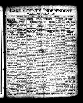 Lake County Independent and Waukegan Weekly Sun, 18 Aug 1911