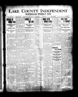 Lake County Independent and Waukegan Weekly Sun, 15 Sep 1911