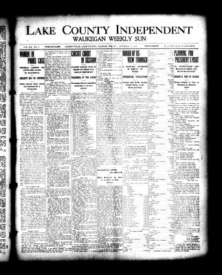 Lake County Independent and Waukegan Weekly Sun, 6 Oct 1911