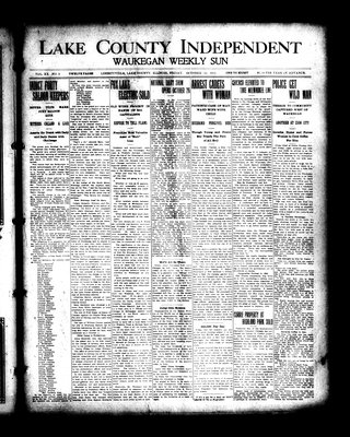 Lake County Independent and Waukegan Weekly Sun, 13 Oct 1911