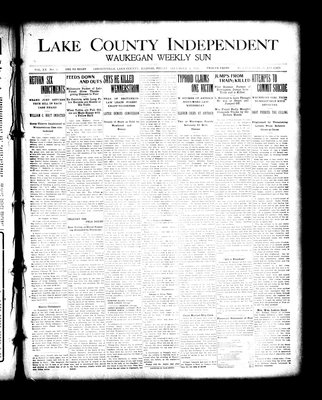 Lake County Independent and Waukegan Weekly Sun, 8 Dec 1911