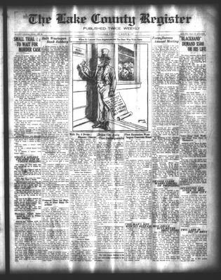 Lake County Register (1922), 29 Mar 1922