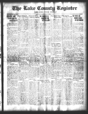 Lake County Register (1922), 5 Aug 1922