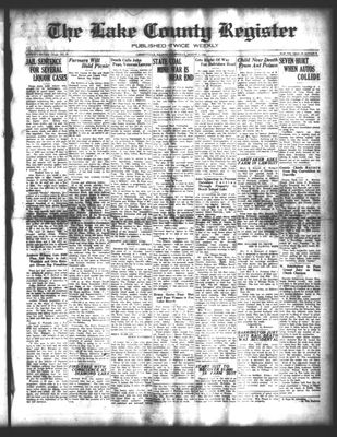 Lake County Register (1922), 9 Aug 1922